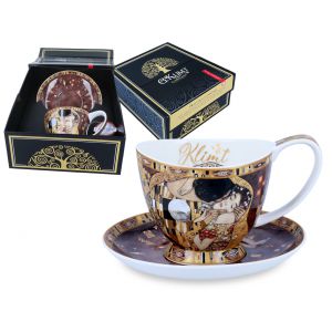 Filiżanka Carmani 280ml ze spodkiem Vanessa - G. Klimt, Kolaż